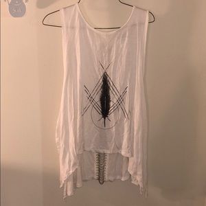 White boho tank top